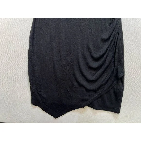 Goldray Women's One Piece Swim Dress Wrap Front Sleeveless Size PM Black Stretch - Picture 5 of 10